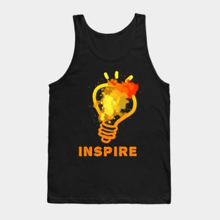 Inspire Light Bulb Watercolor For Positive Vibes Of Humor Tank Top